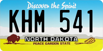 ND license plate KHM541