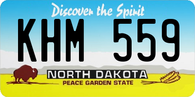 ND license plate KHM559