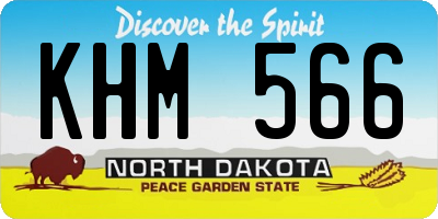 ND license plate KHM566