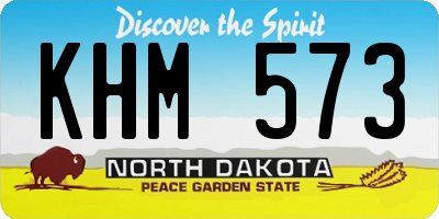 ND license plate KHM573