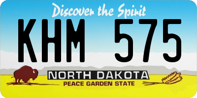 ND license plate KHM575