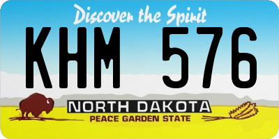 ND license plate KHM576