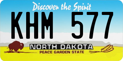 ND license plate KHM577