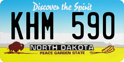 ND license plate KHM590
