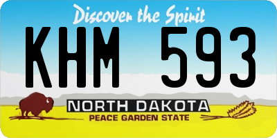ND license plate KHM593