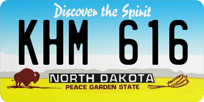 ND license plate KHM616
