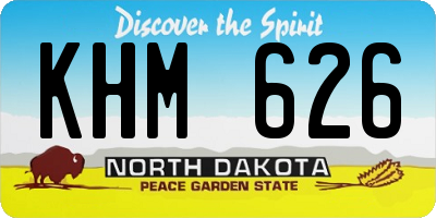 ND license plate KHM626