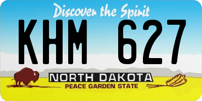 ND license plate KHM627