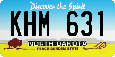 ND license plate KHM631