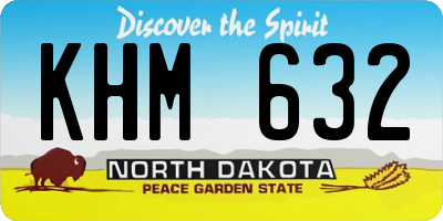 ND license plate KHM632