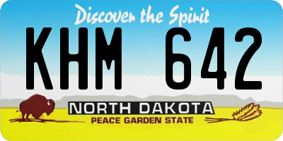 ND license plate KHM642