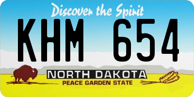ND license plate KHM654