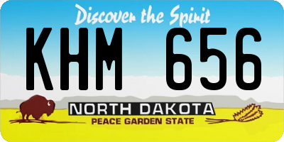 ND license plate KHM656