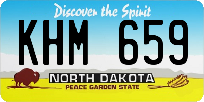 ND license plate KHM659