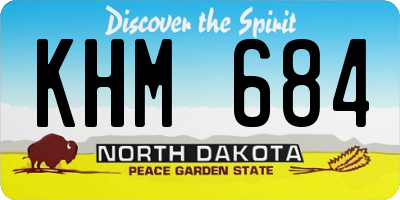 ND license plate KHM684