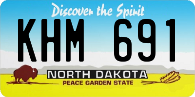 ND license plate KHM691