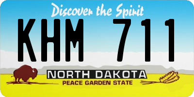 ND license plate KHM711