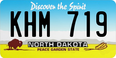 ND license plate KHM719