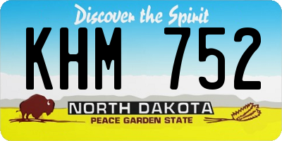 ND license plate KHM752