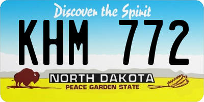 ND license plate KHM772