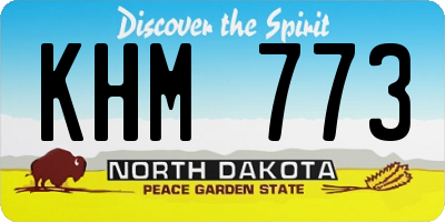 ND license plate KHM773