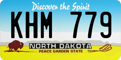 ND license plate KHM779