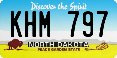 ND license plate KHM797