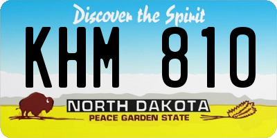 ND license plate KHM810