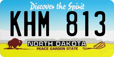 ND license plate KHM813