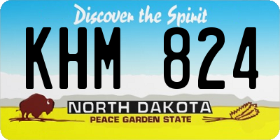 ND license plate KHM824