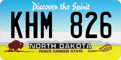 ND license plate KHM826