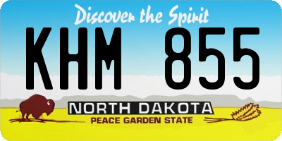 ND license plate KHM855