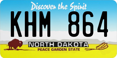 ND license plate KHM864