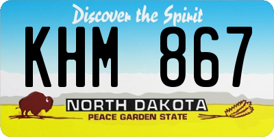 ND license plate KHM867
