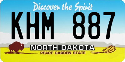 ND license plate KHM887