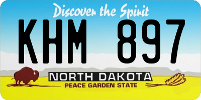 ND license plate KHM897