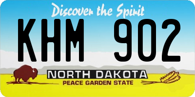 ND license plate KHM902