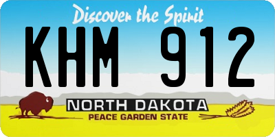ND license plate KHM912