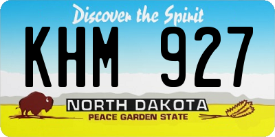ND license plate KHM927