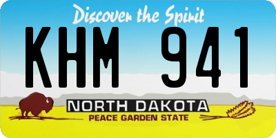 ND license plate KHM941