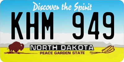 ND license plate KHM949