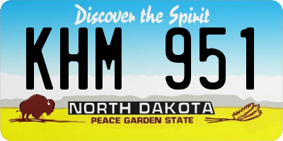 ND license plate KHM951