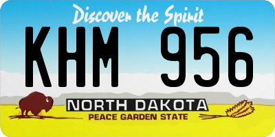 ND license plate KHM956