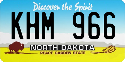 ND license plate KHM966