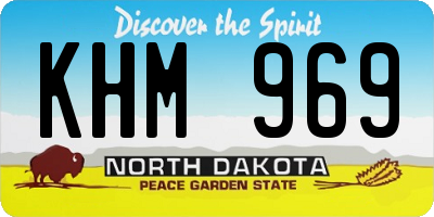 ND license plate KHM969
