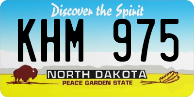 ND license plate KHM975