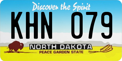 ND license plate KHN079