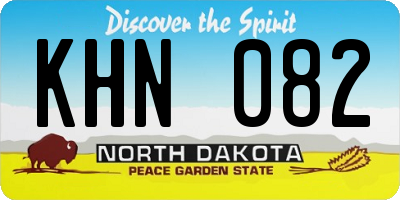 ND license plate KHN082