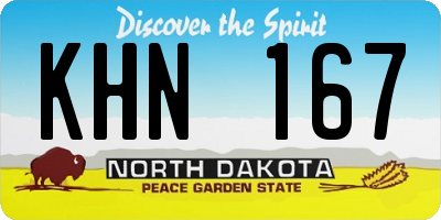 ND license plate KHN167