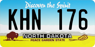 ND license plate KHN176